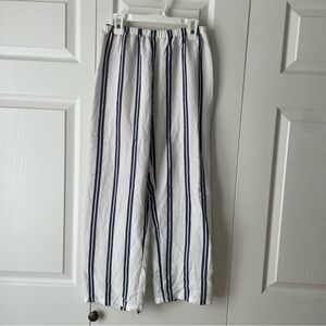 Casual straight pants, striped